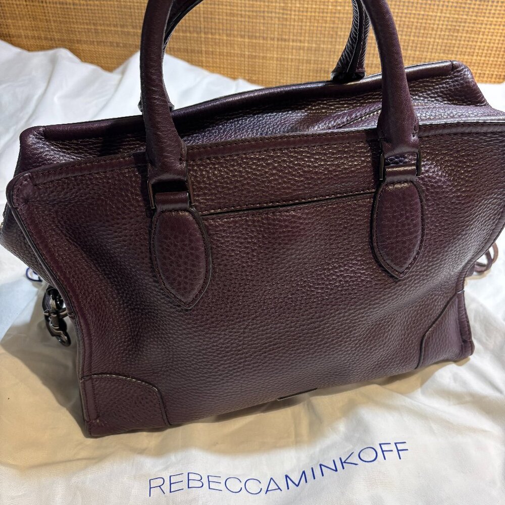 Rebecca Minkoff Moonwalking Leather Satchel in Dark Cherry